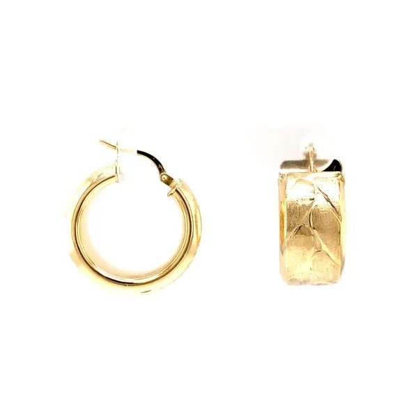 14k Yellow Gold Hoop Earrings Arezzo Jewelers Elmwood Park, IL