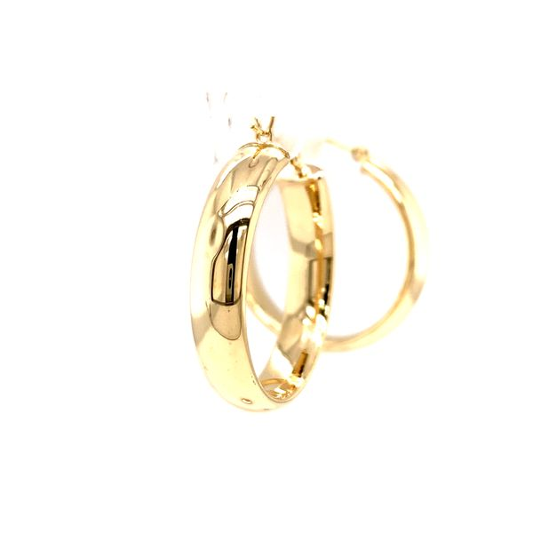 14k Yellow Gold 30mm Hoop Gold Earrings Image 3 Arezzo Jewelers Elmwood Park, IL