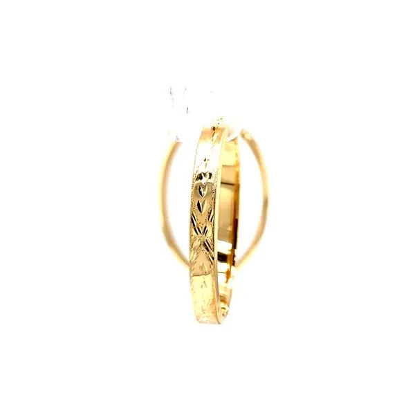 14k Yellow Gold Oval Hoop Earrings Image 3 Arezzo Jewelers Elmwood Park, IL