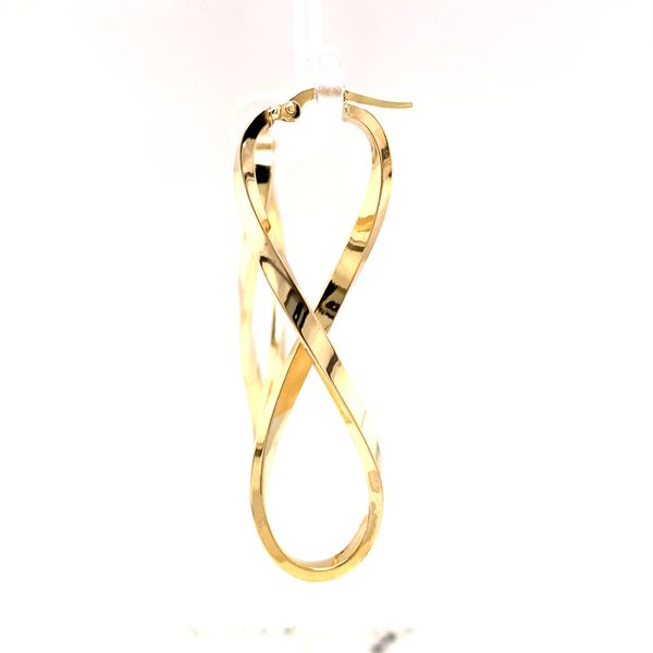 14k Yellow Gold Infinity Mobius Earrings Image 3 Arezzo Jewelers Elmwood Park, IL