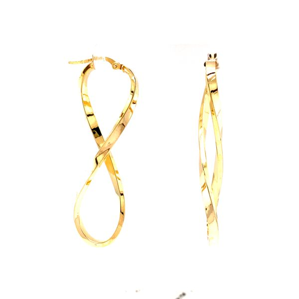 14k Yellow Gold Infinity Mobius Earrings Arezzo Jewelers Elmwood Park, IL