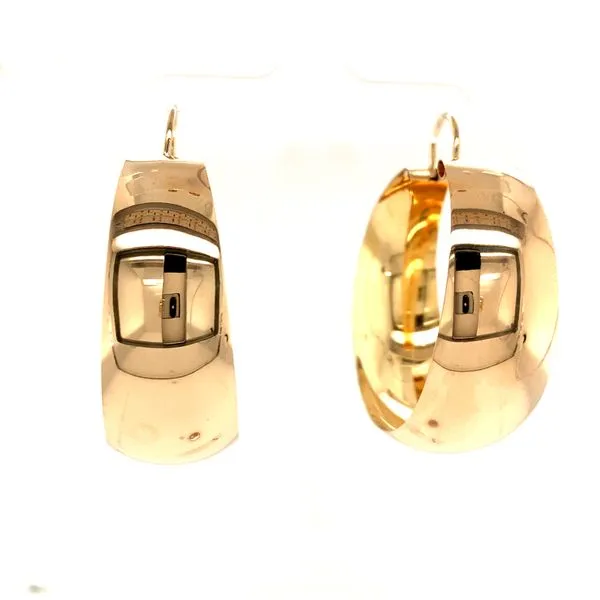 18k Yellow Gold Large Hoop Earrings Image 2 Arezzo Jewelers Elmwood Park, IL