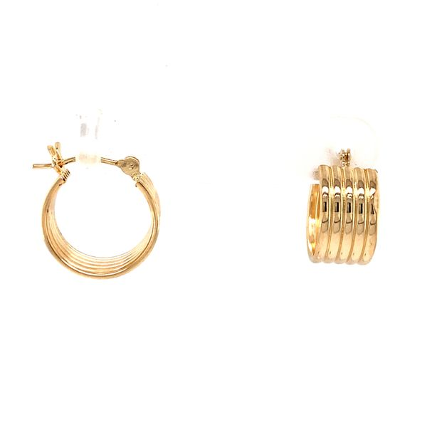 14k Yellow Gold Small Hoop Earrings Arezzo Jewelers Elmwood Park, IL