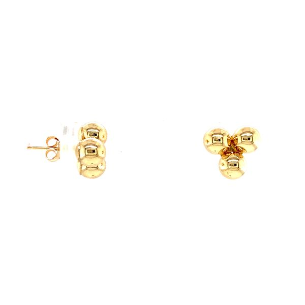 14k Yellow Gold Stud Earrings Image 2 Arezzo Jewelers Elmwood Park, IL