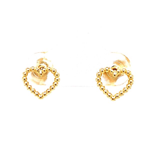 14k Yellow Gold Open Heart Earrings Arezzo Jewelers Elmwood Park, IL