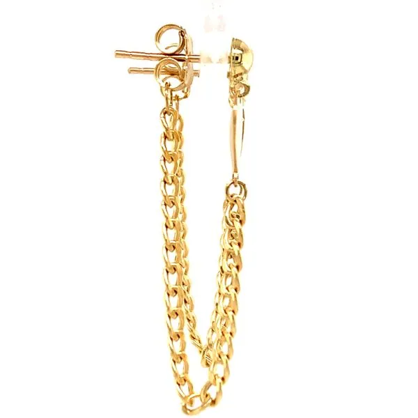 14kt Yellow Gold Heart Dangle Earrings Image 3 Arezzo Jewelers Elmwood Park, IL