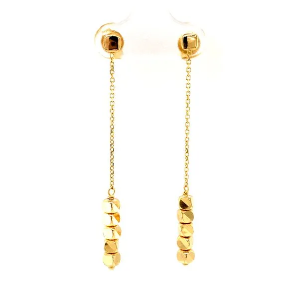 14k Yellow Gold Drop Cube Earrings Arezzo Jewelers Elmwood Park, IL