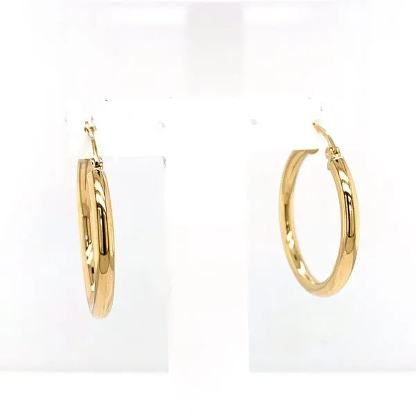 14k Yellow Gold Hoop Earrings, 1