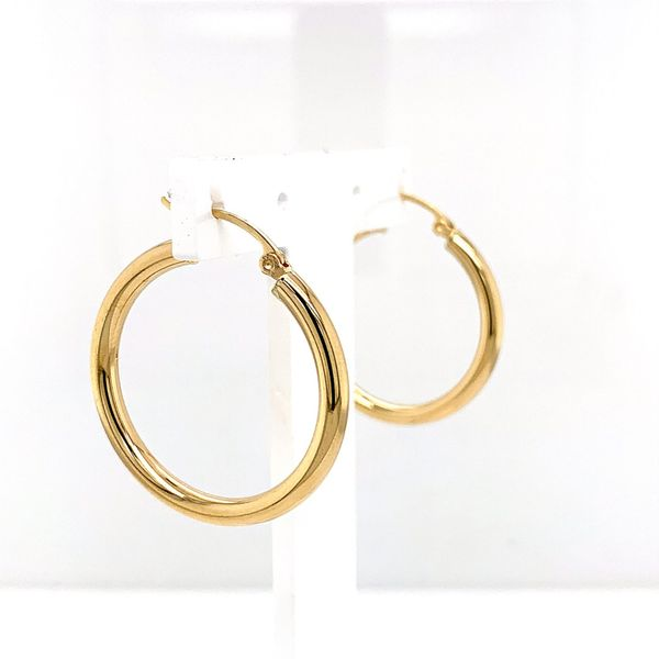 14k Yellow Gold Hoop Earrings, 1