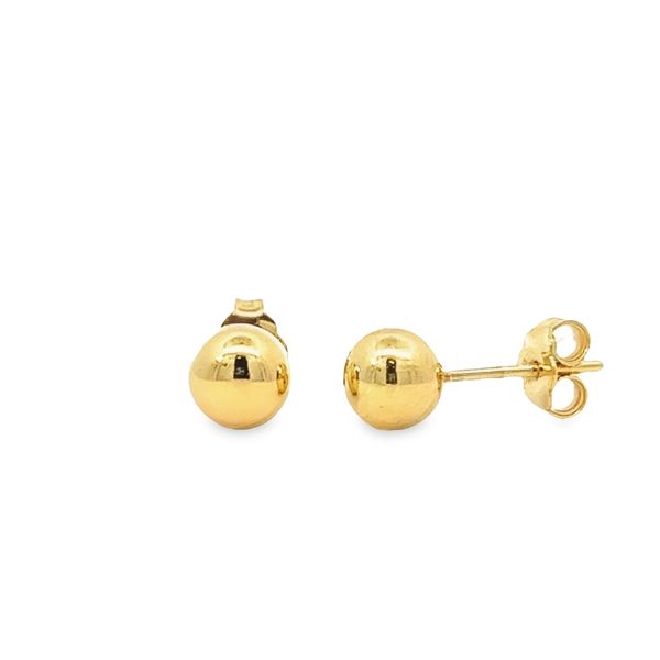 14k Yellow Gold 6.5mm Ball Earrings Arezzo Jewelers Elmwood Park, IL
