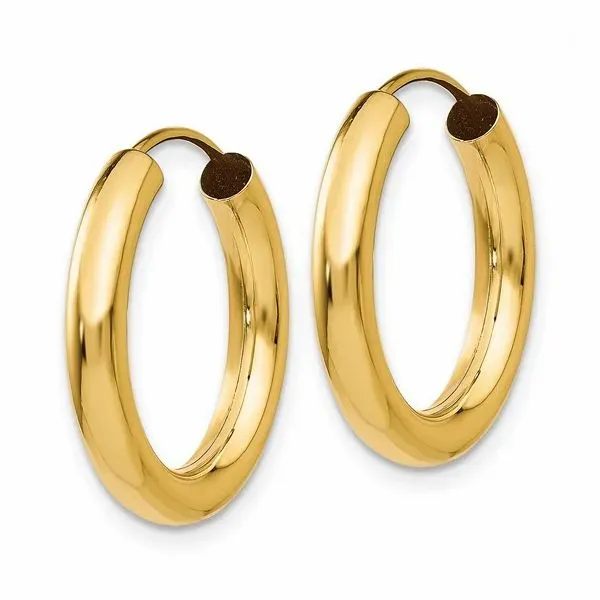 14K Yellow Gold 20mm Hoop Earrings Image 2 Arezzo Jewelers Elmwood Park, IL