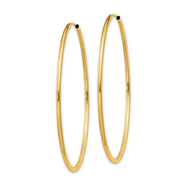 14K Yellow Gold 45mm Thin Hoop Earrings Image 2 Arezzo Jewelers Elmwood Park, IL