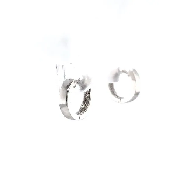 14k White Gold Huggie Earrings Image 2 Arezzo Jewelers Elmwood Park, IL