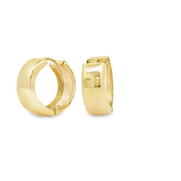 14k Yellow Gold 6.25mm Huggie Gold Earrings Image 2 Arezzo Jewelers Elmwood Park, IL