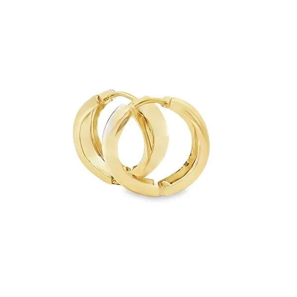14k Yellow Gold 6.25mm Huggie Gold Earrings Image 3 Arezzo Jewelers Elmwood Park, IL
