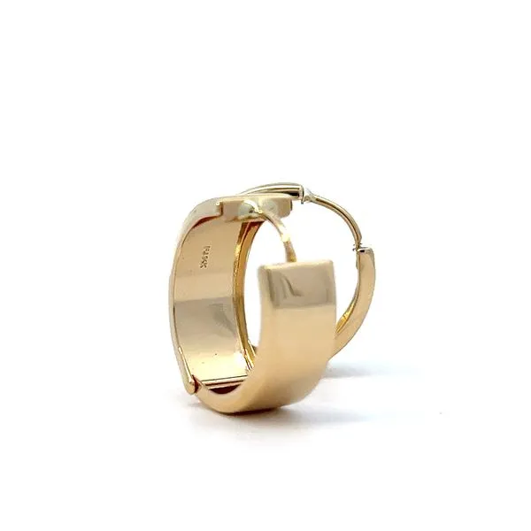14k Yellow Gold 7mm Huggie Gold Earrings Image 2 Arezzo Jewelers Elmwood Park, IL