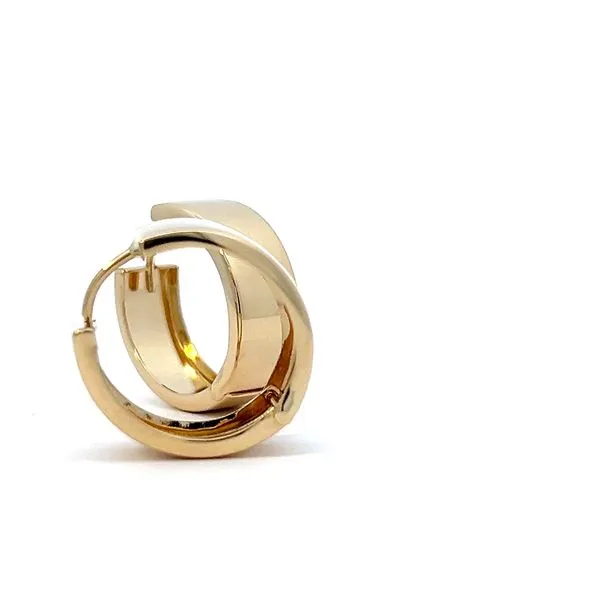 14k Yellow Gold 7mm Huggie Gold Earrings Image 3 Arezzo Jewelers Elmwood Park, IL