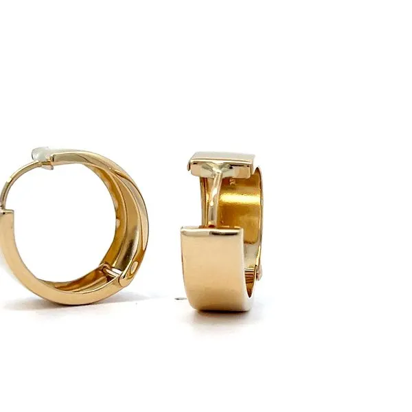 14k Yellow Gold 7mm Huggie Gold Earrings Image 4 Arezzo Jewelers Elmwood Park, IL