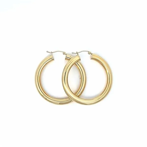 14K Yellow Gold 40mm Hoop Earrings Arezzo Jewelers Elmwood Park, IL