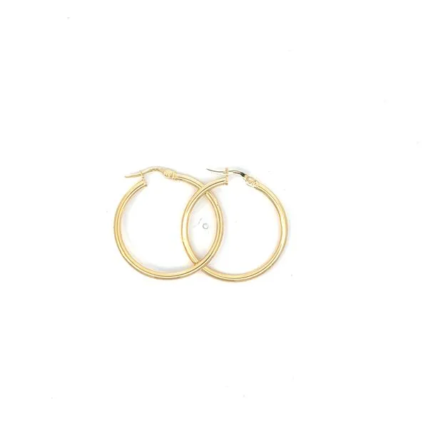 14K Yellow Gold 30mm Hoop Earrings Arezzo Jewelers Elmwood Park, IL