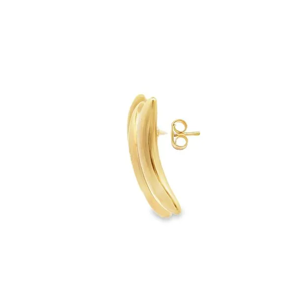 14 Karat Yellow Gold Italian Design Earrings Image 4 Arezzo Jewelers Elmwood Park, IL