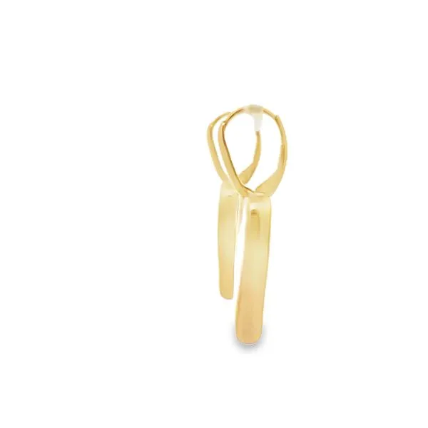 14 Karat Yellow Gold Big 3D Heart Earrings Image 3 Arezzo Jewelers Elmwood Park, IL