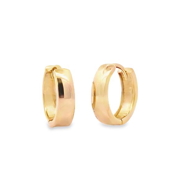 14k Yellow Gold Polished 3.4mm Huggie Earrings Arezzo Jewelers Elmwood Park, IL