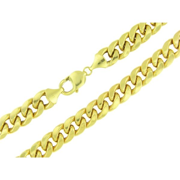 14k Yellow Gold Puffed Miami Cuban - 11mm Arezzo Jewelers Elmwood Park, IL