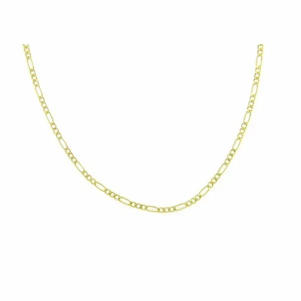 14k yellow gold figaro chain - 18