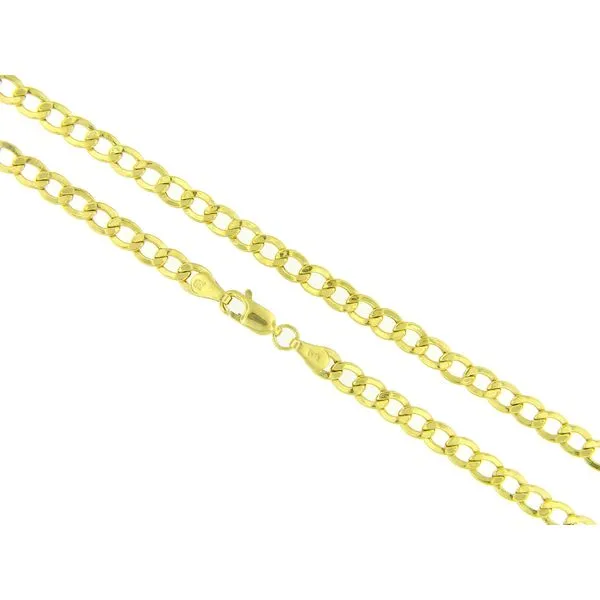 14K Yellow Gold Curb Chain - 30