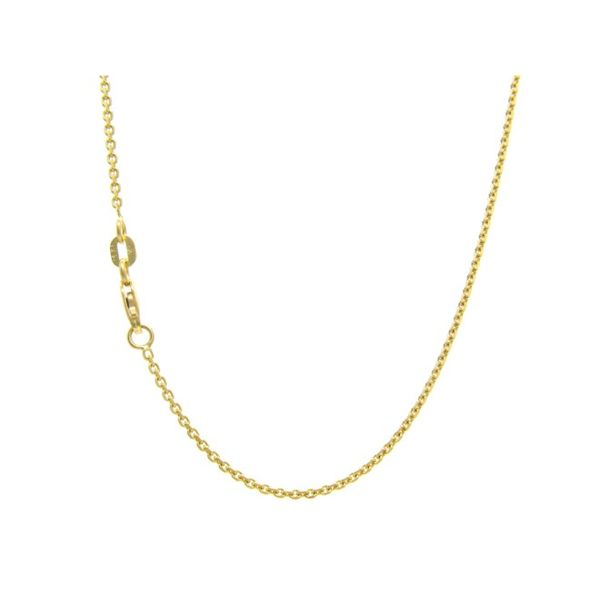 14k Yellow Gold D/C Rolo Chain - 16