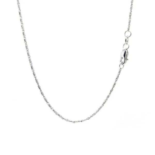 14k White Gold Raso Link Chain - 18