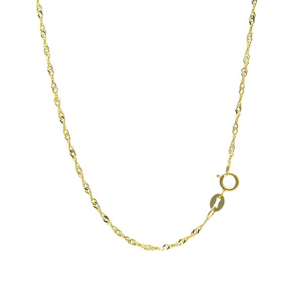 14k Yellow Gold Singapore Link Chain - 18