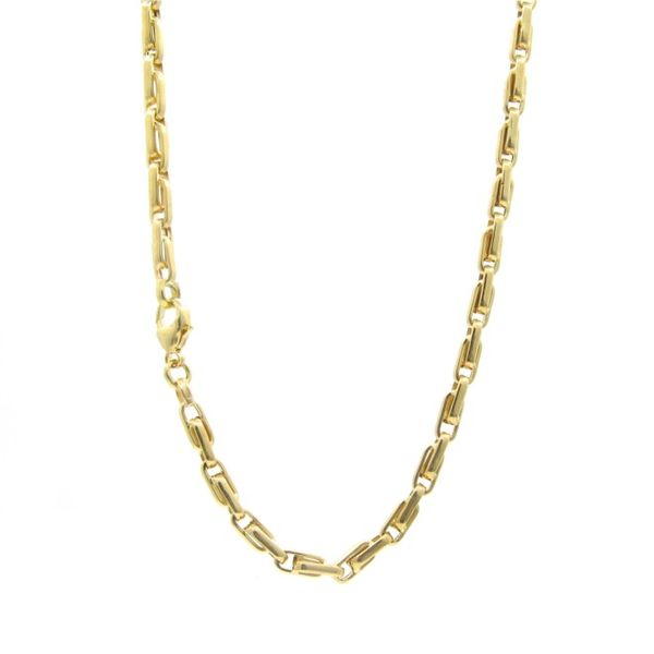 18k Yellow Gold Fancy Link Chain - 24