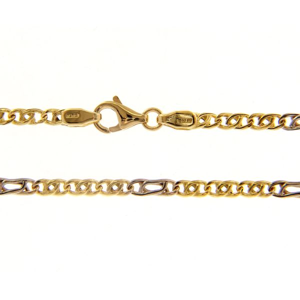 18k Two Tone Gold Chain, 24
