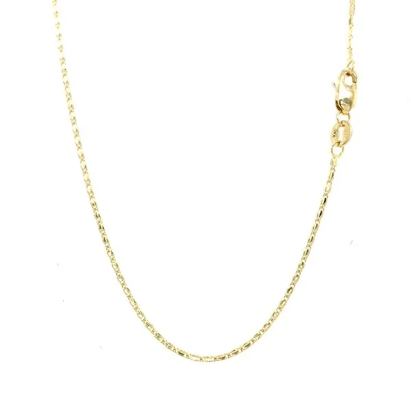 14k Yellow Gold Fancy Link Chain - 18