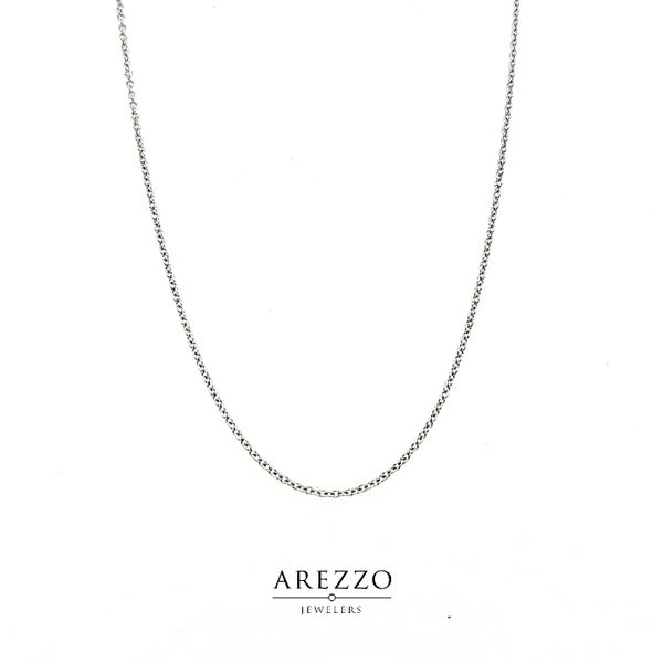 14k White Gold Petite Rolo Chain Arezzo Jewelers Elmwood Park, IL