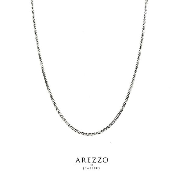 14k White Gold Diamond Cut Wheat Chain Arezzo Jewelers Elmwood Park, IL