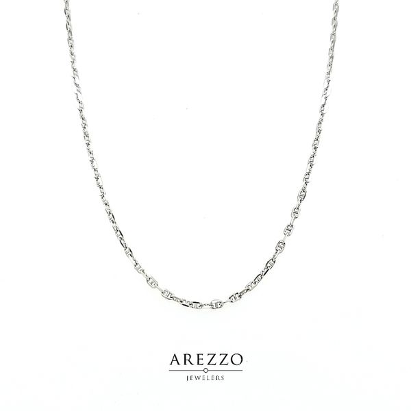 14k White Gold Anchor Link Chain Arezzo Jewelers Elmwood Park, IL