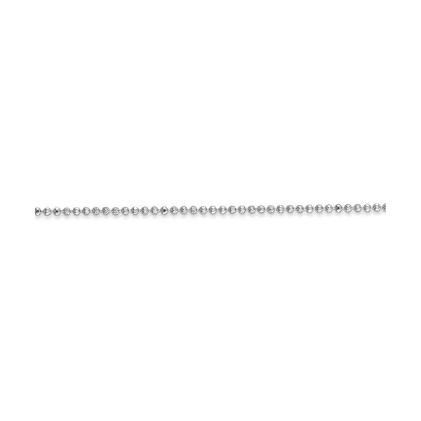 14k White Gold Beaded Chain Image 3 Arezzo Jewelers Elmwood Park, IL