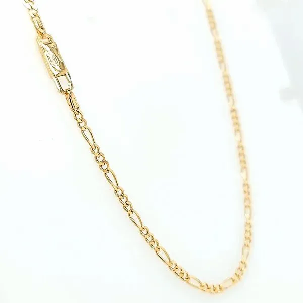 18k Yellow Gold Figaro Chain Image 2 Arezzo Jewelers Elmwood Park, IL