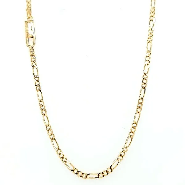 18k Yellow Gold Figaro Chain Arezzo Jewelers Elmwood Park, IL