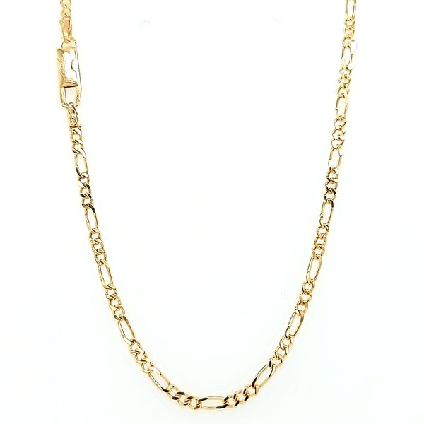 18k Yellow Gold Figaro Chain Arezzo Jewelers Elmwood Park, IL