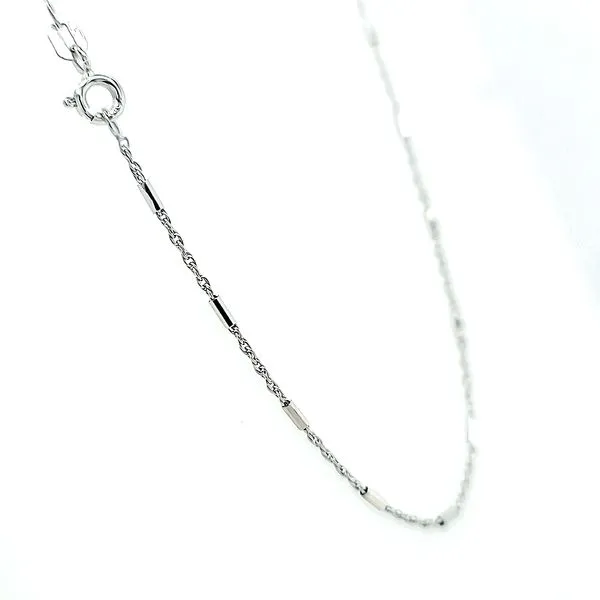 14k White Gold Fancy Pendant Chain Image 2 Arezzo Jewelers Elmwood Park, IL