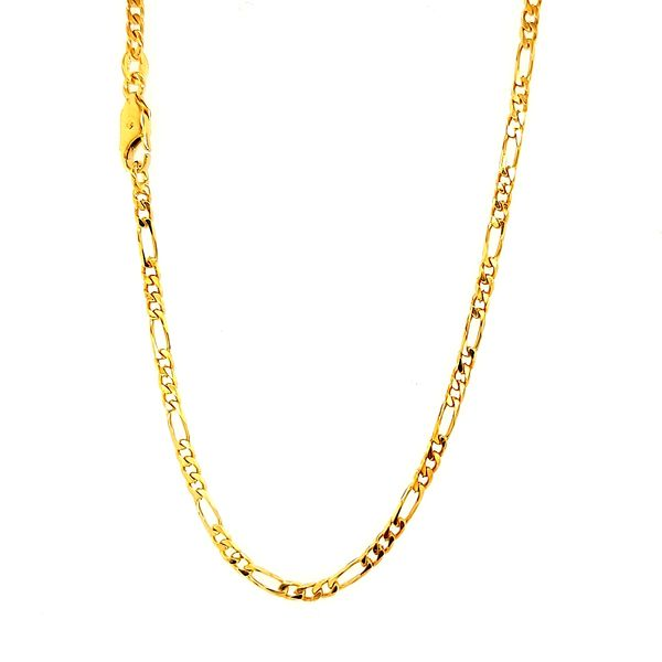 18k Yellow Gold Figaro Chain Arezzo Jewelers Elmwood Park, IL