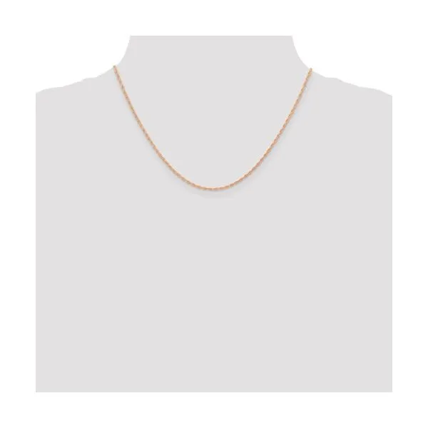 14k Rose Gold 1.15mm Carded Rope Chain Image 2 Arezzo Jewelers Elmwood Park, IL