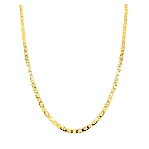 14k Yellow Gold Solid Anchor Chain, 22