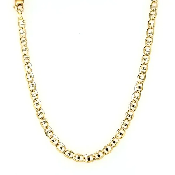 14k Two Tone 3mm Diamond Cut Gucci Link Chain Arezzo Jewelers Elmwood Park, IL