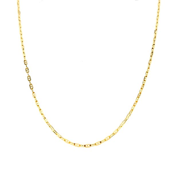 18k Yellow Gold 1.6mm Fancy Anchor Chain Arezzo Jewelers Elmwood Park, IL