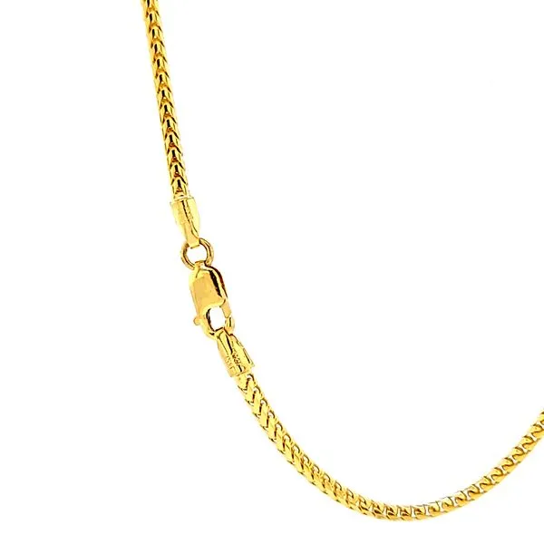 14k Yellow Gold 1.7mm Solid Franco Link Chain Image 2 Arezzo Jewelers Elmwood Park, IL